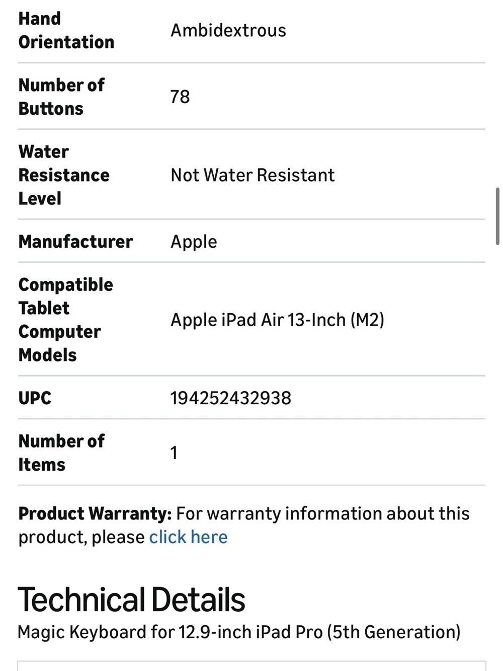 Apple Magic Keyboard Case, 12.9 inch with Trackpad - Picture 12 of 12